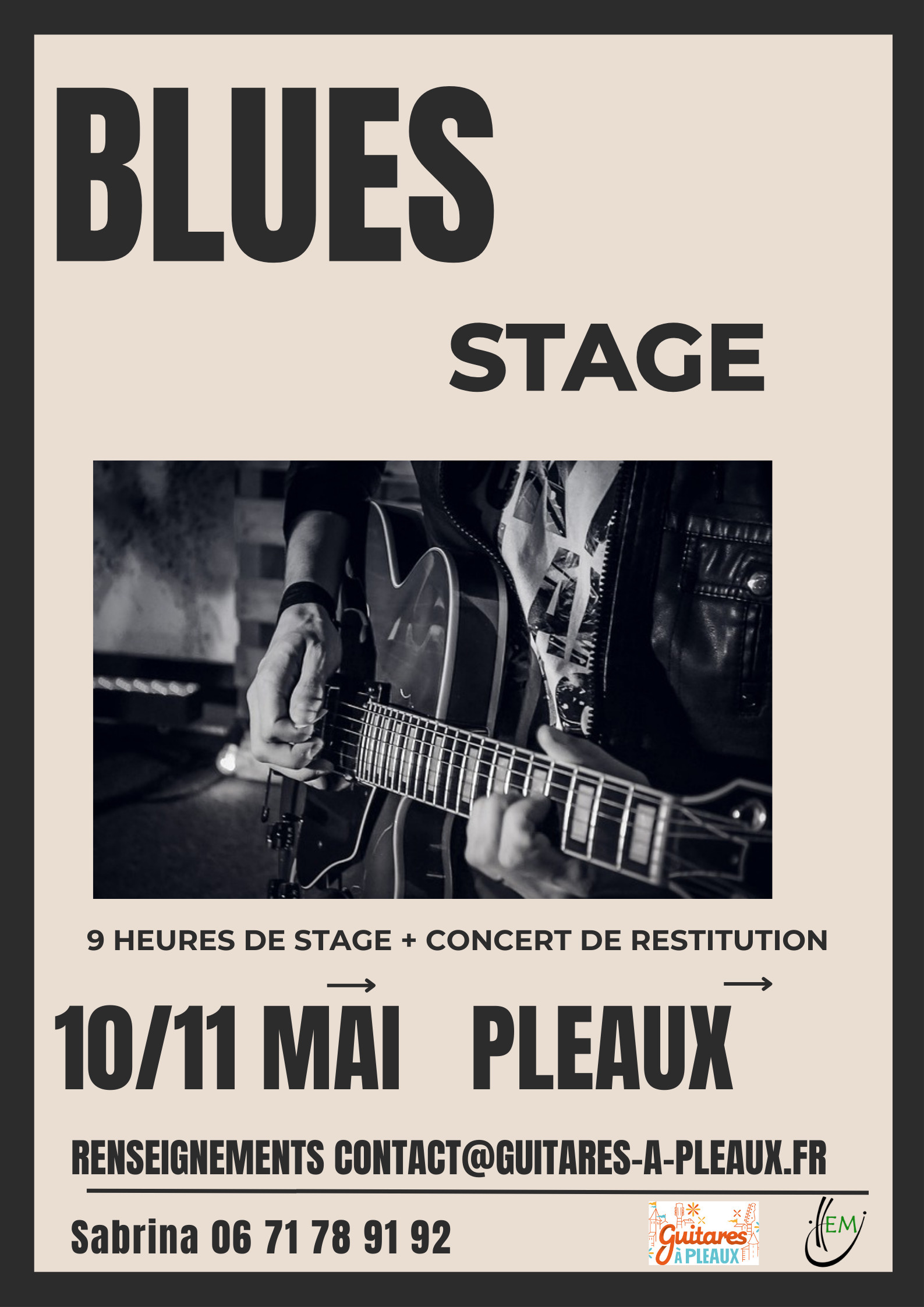 Affiche stage blues